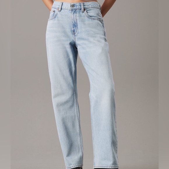 Calvin Klein CK light Blue Signature 90s Straight Leg Jeans size 30 women - Picture 6 of 15